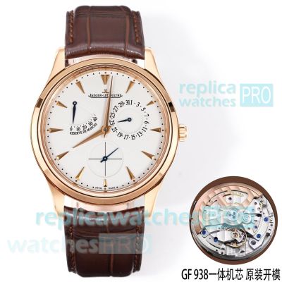 GF Swiss Clone Jaeger-LeCoultre Master Ultra Thin Réserve de Marche Rose Gold 39mm Watch 